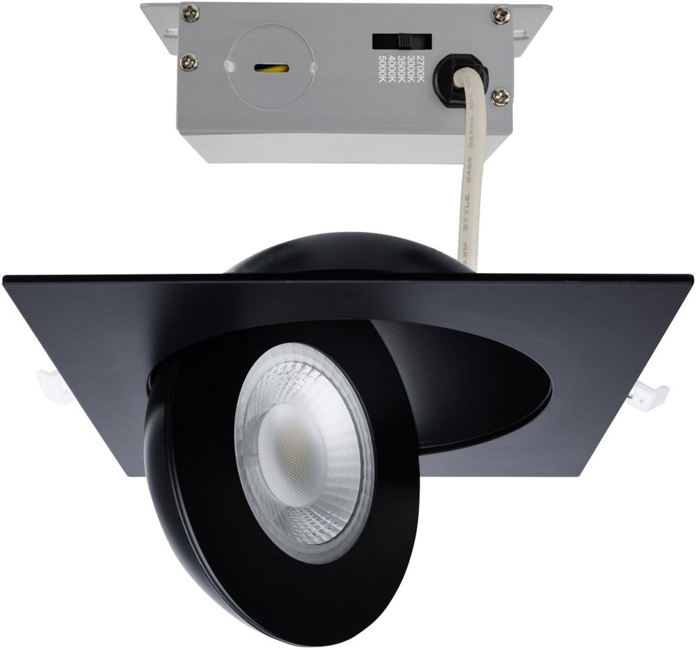 Square Led Driver Nuvo S11863 Modern Black LED Direct Wire Remote Driver Square Recessed ...