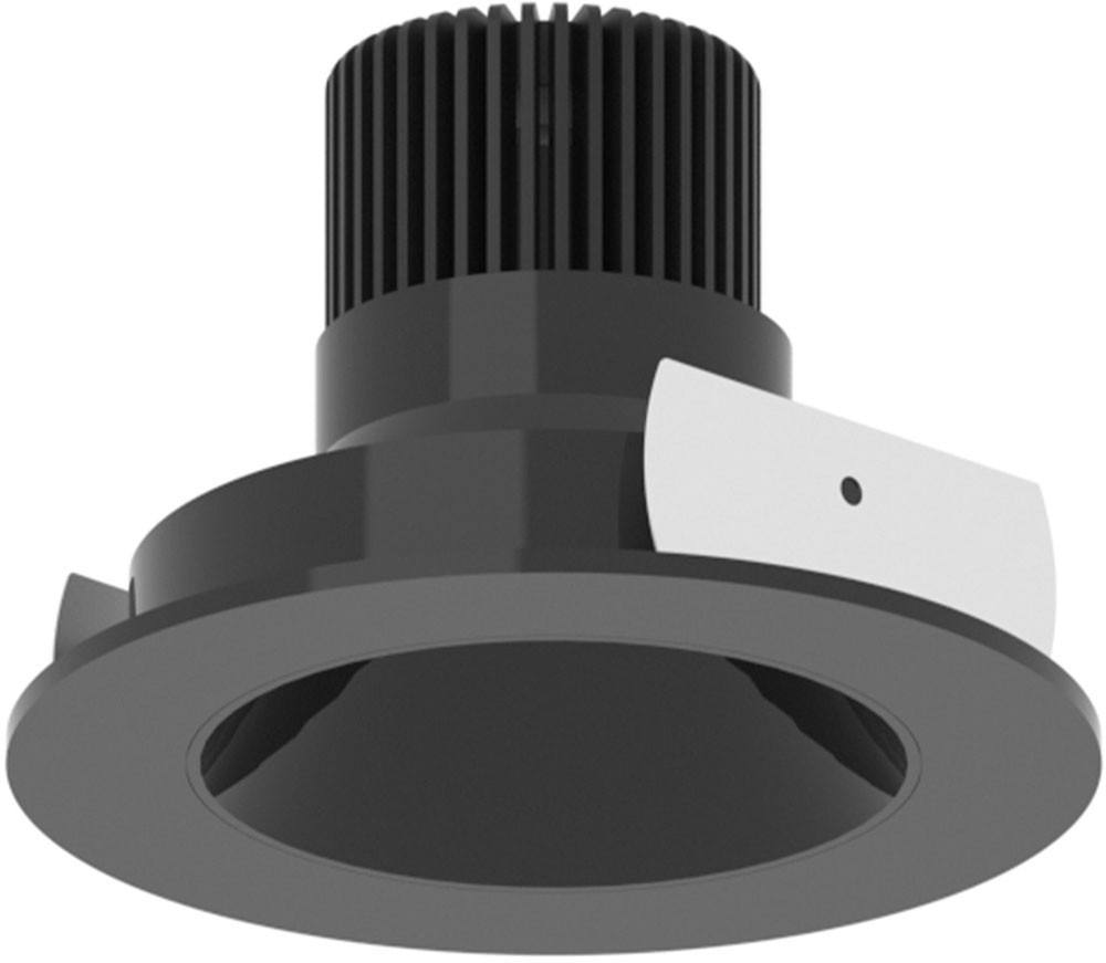 Cooper Lighting Portfolio 6470B – 6” HID Recessed Light Reflector Trim, Black Specular With White Ring, Ceiling Mount Only