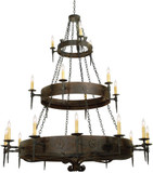 2nd Ave. 112084 Warwick Traditional Hand Waxed Metal Hanging Chandelier