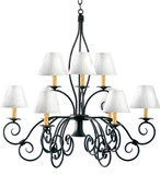 2nd Ave. 120350 Grace Traditional Antique Iron Gate Lighting Chandelier