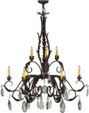 2nd Ave. 143064 New Country French Traditional Cajun Spice Textured Chandelier Lamp