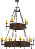 2nd Ave. 145918 Toscano Traditional Cafe Noir Natural Rust Chandelier Lighting