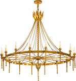 2nd Ave. 211951 Amaury Traditional Transparent Gold Over Nickel Chandelier Light