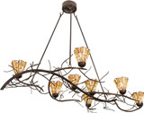 2nd Ave. 218102 Winter Solstice Tiffany Timeless Bronze And Dark Burnished Antique Copper Ceiling Chandelier