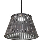 2nd Ave. Lighting 264088 Peach Basket Contemporary Weathered Wicker LED Pendant Hanging Light