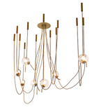 2nd Ave. Lighting 266726 Castiliolite Modern Aged Brass Hanging Chandelier