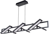 Abra 10111PN-MB-Helix Helix Modern Matte Black LED Kitchen Island Lighting