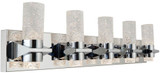 Abra 20075WV-CH Krypton Modern Chrome LED 5-Light Bathroom Lighting