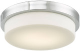 Abra 30015FM-CH Step Contemporary Chrome LED 13" Flush Lighting