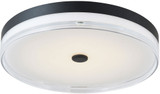 Abra 30042FM-MB-Iris Iris Contemporary Matte Black LED 20" Flush Ceiling Light Fixture