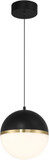 Access 23946LEDD-BWA/WHT Unity Modern Black with Antique Brushed Brass LED Mini Hanging Lamp