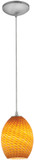Access 28023-3C-BS/AMBFB Brandy FireBird Brushed Steel LED Mini Hanging Light