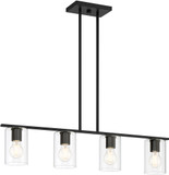 Access 62586LEDDLP-MBL/CLR Oslo Modern Matte Black LED Island Lighting