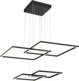 Access 63968LEDD-BL-ACR Squared Contemporary Black LED Ceiling Light Pendant
