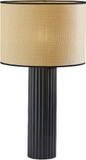 Adesso 3734-01 Primrose Modern Black Ribbed Ceramic Table Lighting