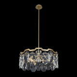 Allegri 039356-039-FR001 Piatta Modern Brushed Brass 28" Drum Drop Ceiling Lighting