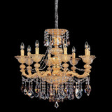 Allegri 10498-016-FR000 Mendelssohn Crystal Two Tone Gold 24K Chandelier Lighting