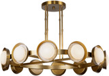 Alora CH320050VB Alonso Contemporary Vintage Brass LED Chandelier Light
