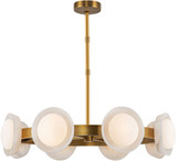 Alora CH320837VBAR Alonso Modern Vintage Brass LED Chandelier Lamp