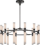 Alora CH348038UBFR Edwin Contemporary Urban Bronze LED Chandelier Light