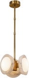Alora PD320313VBAR Alonso Modern Vintage Brass LED Pendant Light Fixture