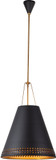 Alora PD342020MBHL Brickell Matte Black / Hazelnut Leather Drop Lighting
