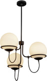 Alora Mood CH458323MBOP Alba Contemporary Matte Black Mini Chandelier Lighting