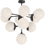 Alora Mood CH505335MBOP Nouveau Contemporary Matte Black Flush Mount Light Fixture