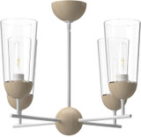 Alora Mood CH542324WHWK Emil Modern White and White Oak Hanging Chandelier