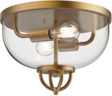 Alora Mood FM461102AG Lancaster Aged Gold Flush Lighting