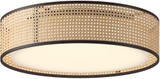 Alora Mood FM479020RB-5CCT Lyla Rattan LED 22" Flush Ceiling Light Fixture