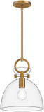 Alora Mood PD411811AGCL Waldo Aged Gold 14" Pendant Lighting Fixture