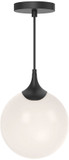 Alora Mood PD505108MBOP Nouveau Contemporary Matte Black Mini Pendant Lighting Fixture