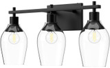 Alora Mood VL538322MBCL Kingsley Matte Black 3-Light Vanity Light Fixture