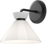 Alora Mood WV470108MBGO Halston Matte Black Light Sconce