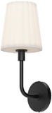Alora Mood WV628107MBOP Plisse Contemporary Matte Black Light Sconce