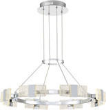 Arnsberg 122310806 Krone Contemporary Chrome LED Chandelier Lamp