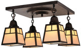 Arroyo Craftsman ACM-4 A-Line Craftsman 4-Light Flush Mount Ceiling Light