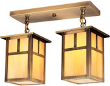 Arroyo Craftsman MCM-6/2 Mission Craftsman 2 Light Flush Mount Ceiling Fixture - 16 inches wide