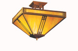 Arroyo Craftsman PIH-12 Prairie Craftsman Semi-Flush Ceiling Fixture - 12 inches wide