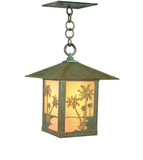 Arroyo Craftsman TRH-9PT Timber Ridge 9 inch Outdoor Pendant with Palm Tree Filigree