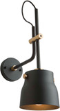 Artcraft AC11367VB Euro Industrial Contemporary Matte Black & Harvest Brass Wall Sconce