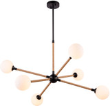 Artcraft AC11846BK Capilano Modern Black Lighting Chandelier