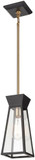Artcraft AC11850BK Lucian Modern Black and Brushed Brass LED Hanging Pendant Light