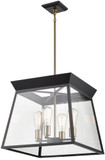 Artcraft AC11852BK Lucian Contemporary Black and Brushed Brass LED Entryway Light Fixture