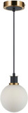 Artcraft AC11870WH Gem Modern Black and Brushed Brass Pendant Light Fixture