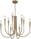 Artcraft AC11929BR Bronte Modern Brass Lighting Chandelier