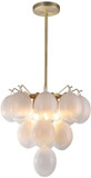 Artcraft AC11992WH Globo Modern Brass Pendant Light Fixture