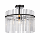 Artcraft AC12081BK Ava Contemporary Black Flush Mount Lighting
