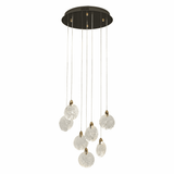 Artcraft AC12152BB Snowflake Modern Satin Brass LED Multi Drop Lighting Fixture